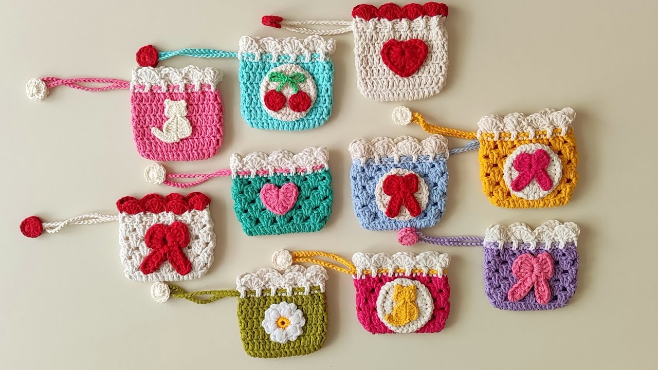 Easy Crochet❤ TIĞ İŞİ KESE YAPIMI ❤TIĞ İŞİ CÜZDAN YAPIMI❤Crochet Pattern ✅