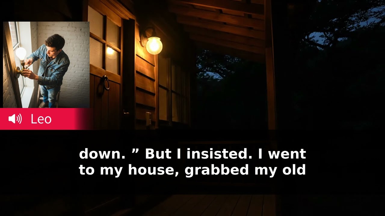 Who fixed the widow's porch light?