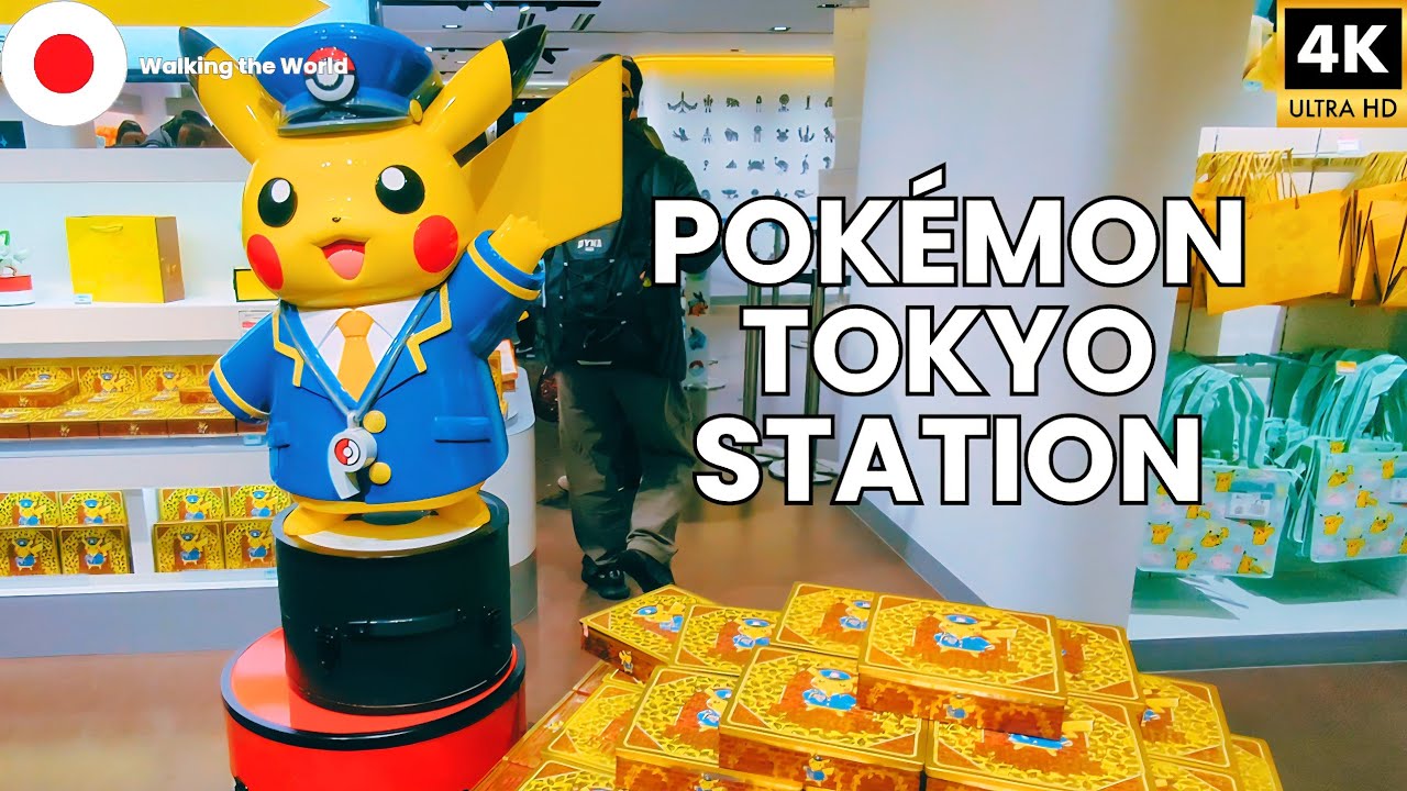 Pok&eacute;mon Store Tokyo Station FULL Tour - Tokyo Character Street | Japan 4K
