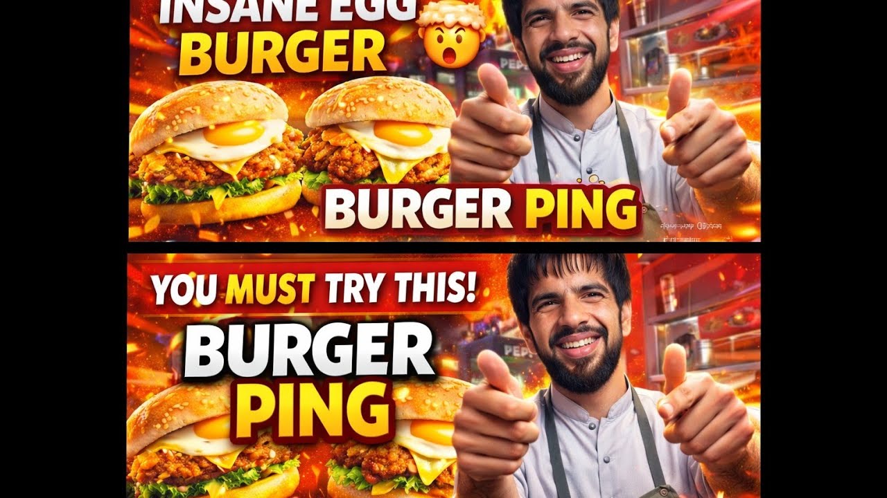 Double Egg Burger 😳 | 2 Eggs Inside! Honest Taste Review Tried a Double Egg Burger 🍔 Worth It or Not