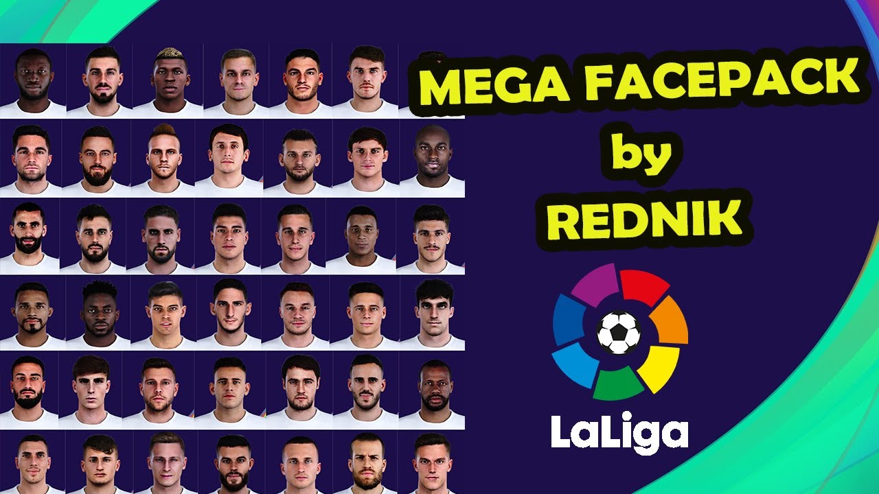 NEW MEGA FACEPACK - La liga Santander BY REDNIK - PES 2021 PC