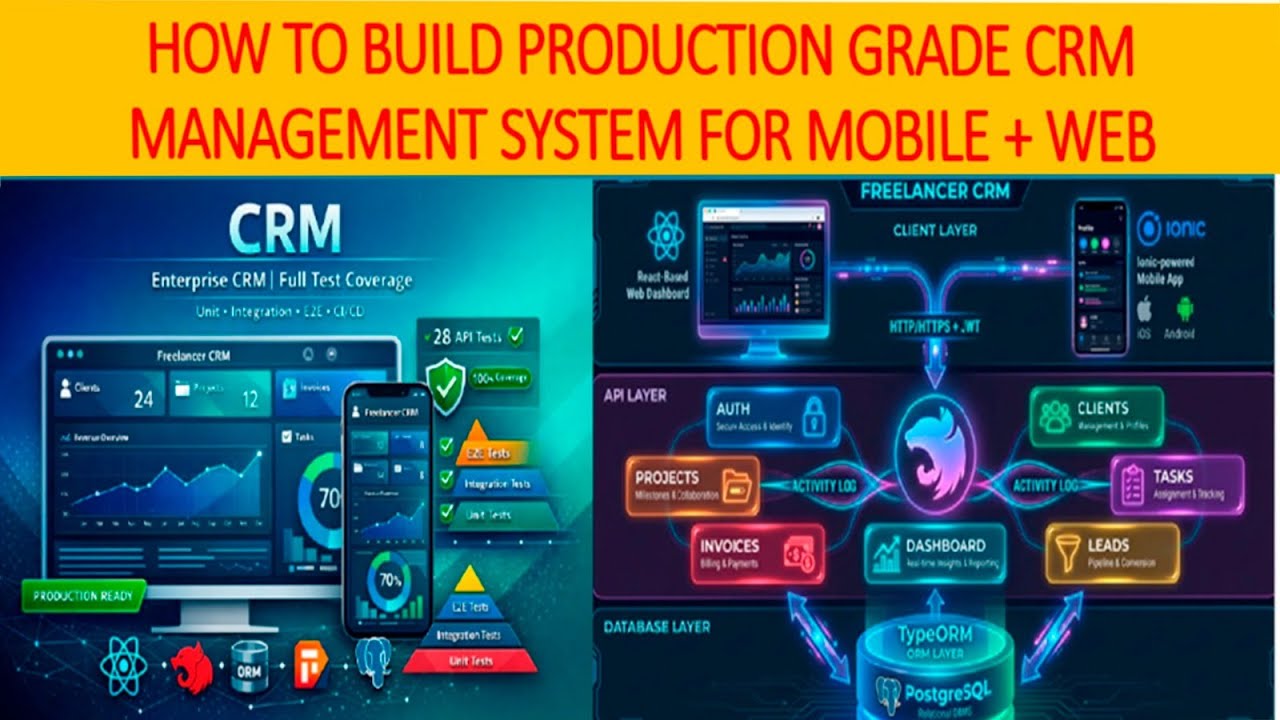 HOW TO BUILD PRODUCTION GRADE CRM MANAGEMENT SYSTEM FOR MOBILE + WEB - FULL STACK DEVELOPMENT