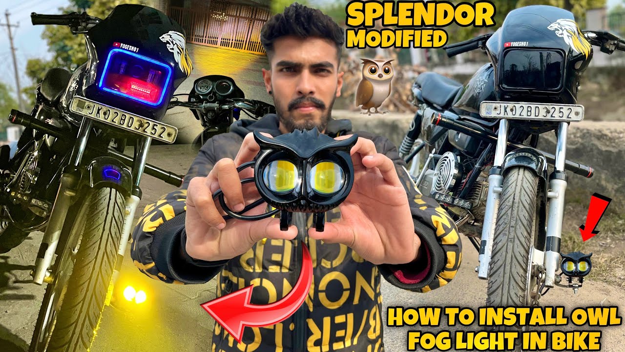 How To Installation Owl Light In Splendor & All Bikes 🔥