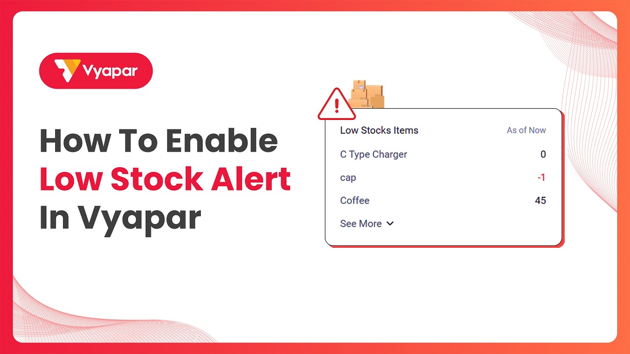 How to Set Low Stock Alerts in Vyapar App | Simple Inventory Control Tutorial