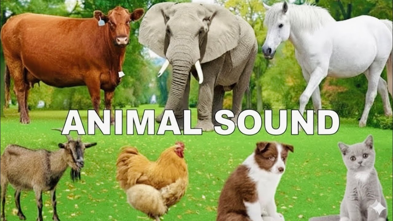 Animal Sounds for Children 🐴| 20 Amazing Animals to Learn🐶| Learn Domestic & Wild Animal Names&Noise