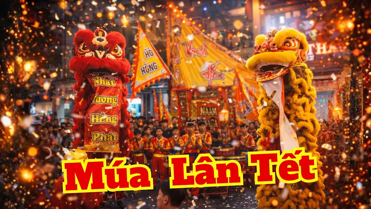 🧧 Múa Lân Khai Xuân Rộn Ràng – Màn Biểu Diễn Khiến Cả Phố Hội Bùng Nổ! ❤️