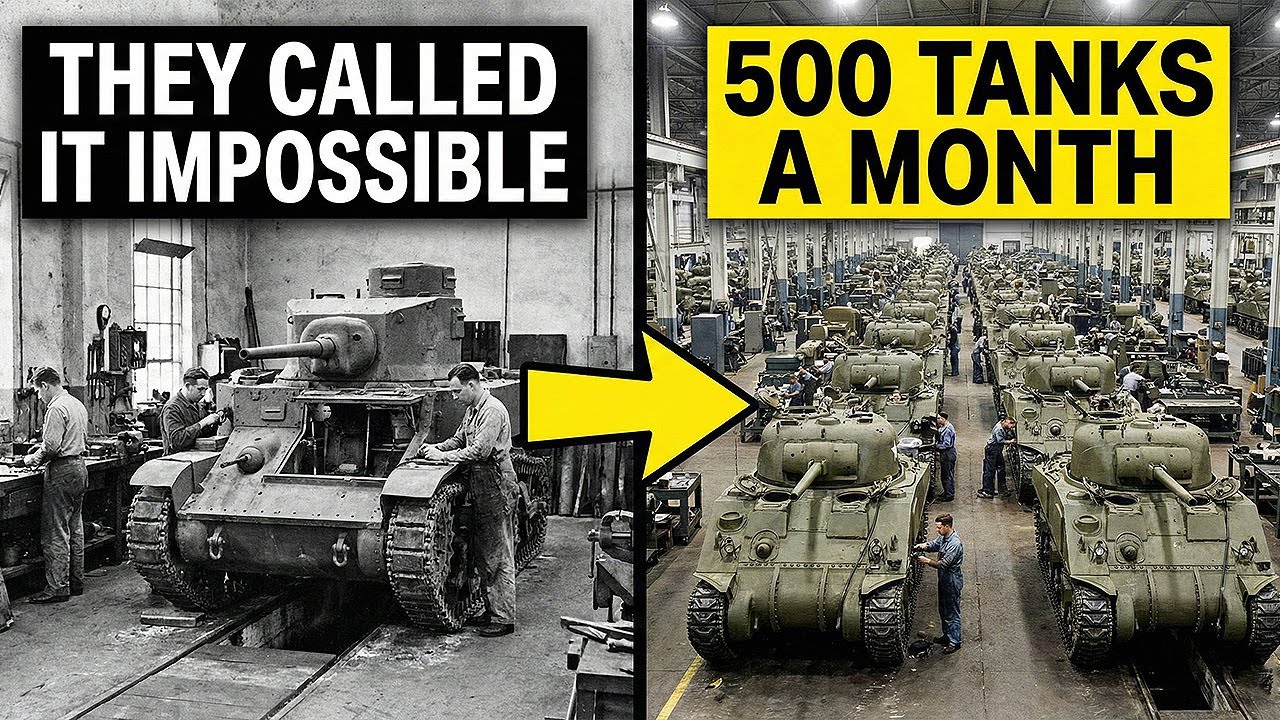 They Called It Impossible — Until American Factories Built 500 Tanks a Month