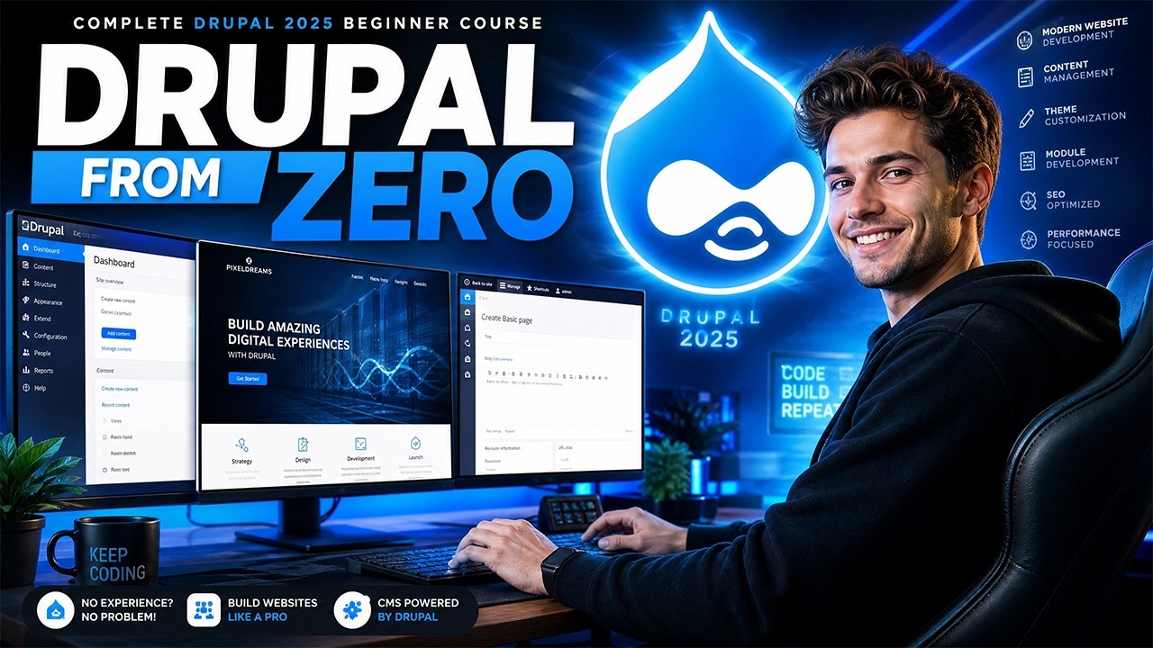 Drupal For Absolute Beginners (2025) Free Course