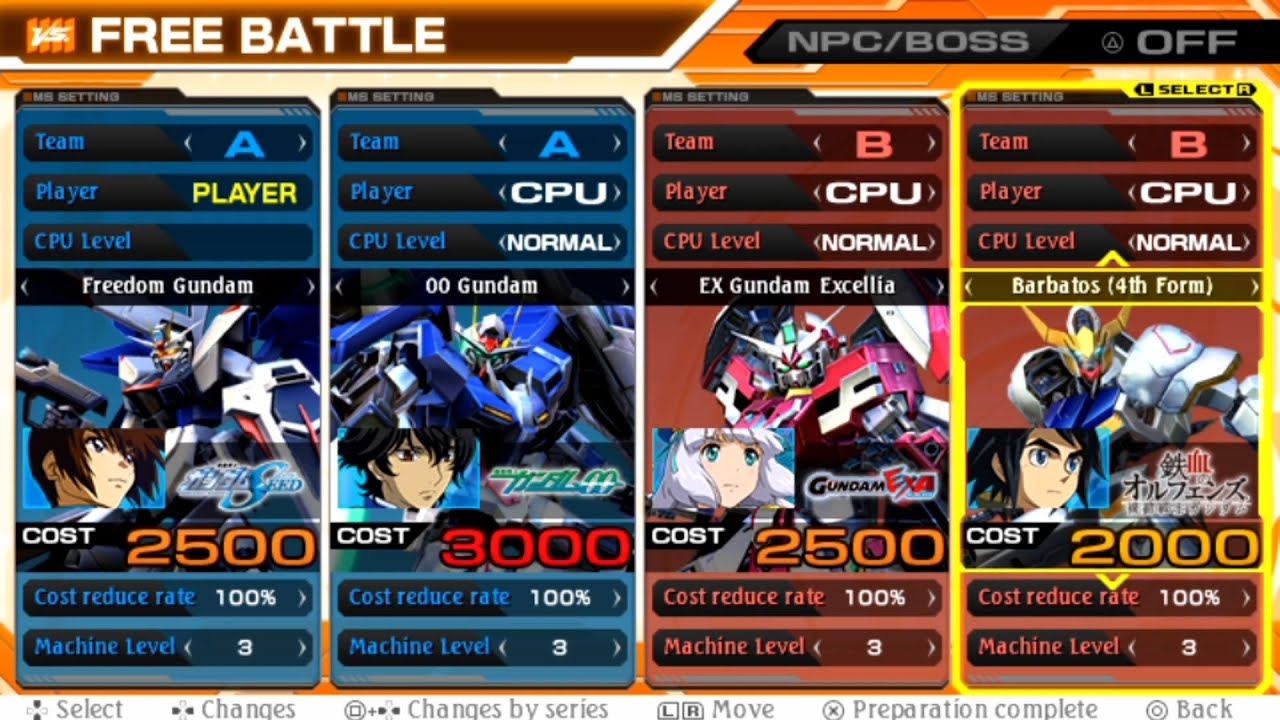 Mobile Suit Gundam: Extreme VS-Force All Mobile Suits (Including DLC) [PS Vita]