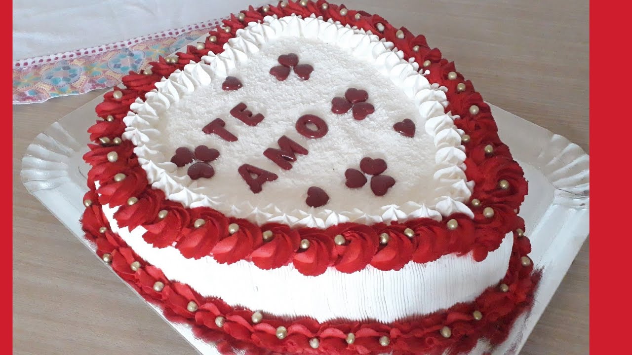 Bolo Especial dia das Mães | Bolo de coração | Recheios de Ninho com Mousse de Chocolate