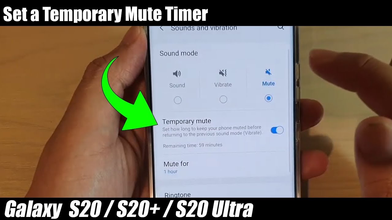 Galaxy S20/S20+: How to Set a Temporary Mute Timer