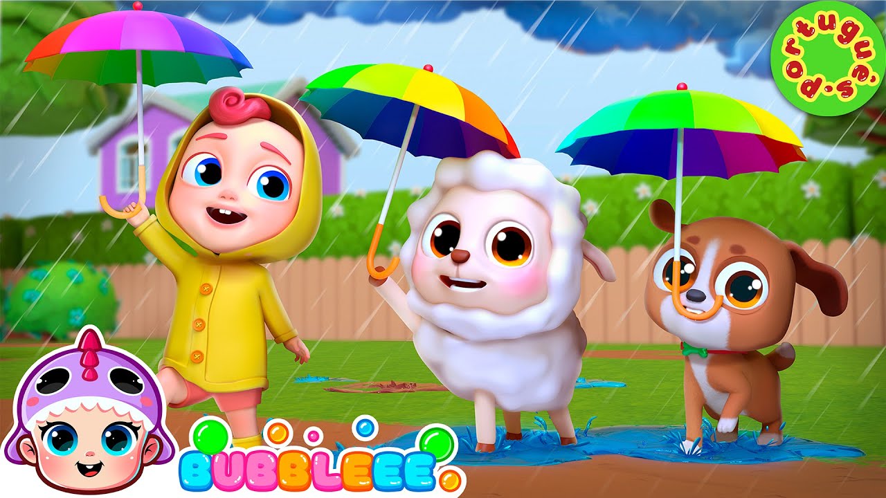 Chuva, chuva, vá embora ☔ +Mais | Um Dia no Parquinho! | Bubbleee Canções Infantis 🐥