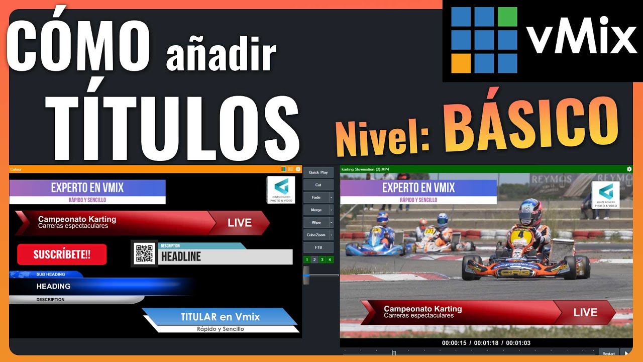 📹Cómo añadir TÍTULOS en VMIX 🤩 + FÁCIL + SENCILLO | Nivel Básico | [ Tutorial Español Vmix ]