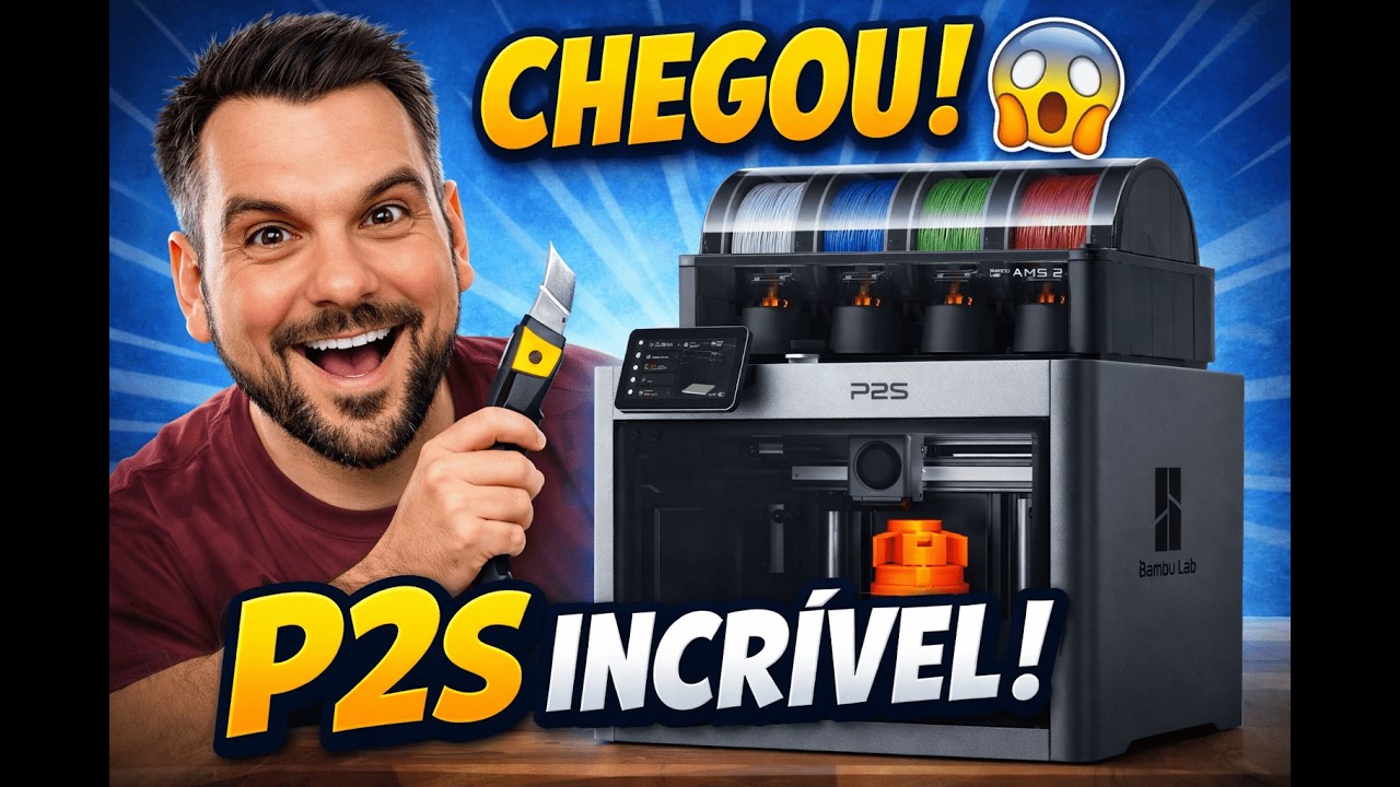 Vale a pena a Bambu Lab P2S? Unboxing + Primeira Impressão SINCERA