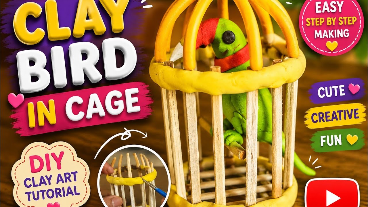 From Clay to Creation: Crafting a Stunning Parrot in a Cage