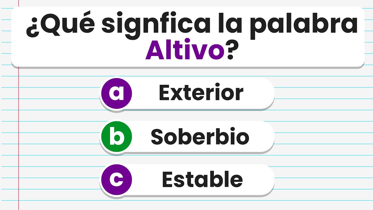 Examen de VOCABULARIO - ¿Qué tan Amplio es tu Vocabulario? 📖✏️