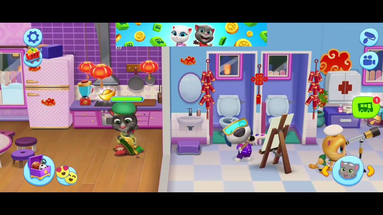 Tom aur Uske Friends ki Crazy Masti! 🐾 | My Talking Tom Friends Fun Gameplay