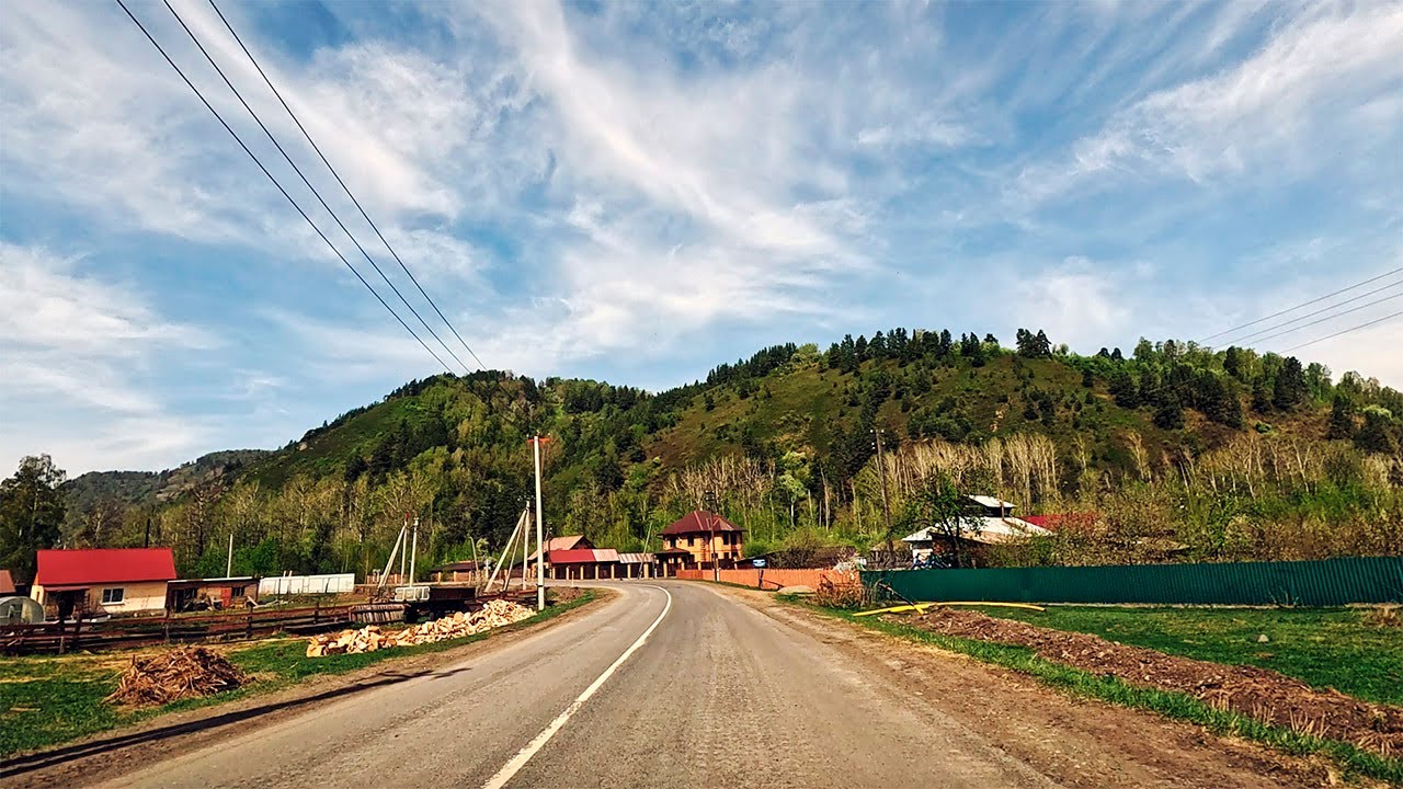 Scenic Drive Through Altayskoye Village in the Altai Foothills | Ep.27 | 4K POV, No Talking, ASMR