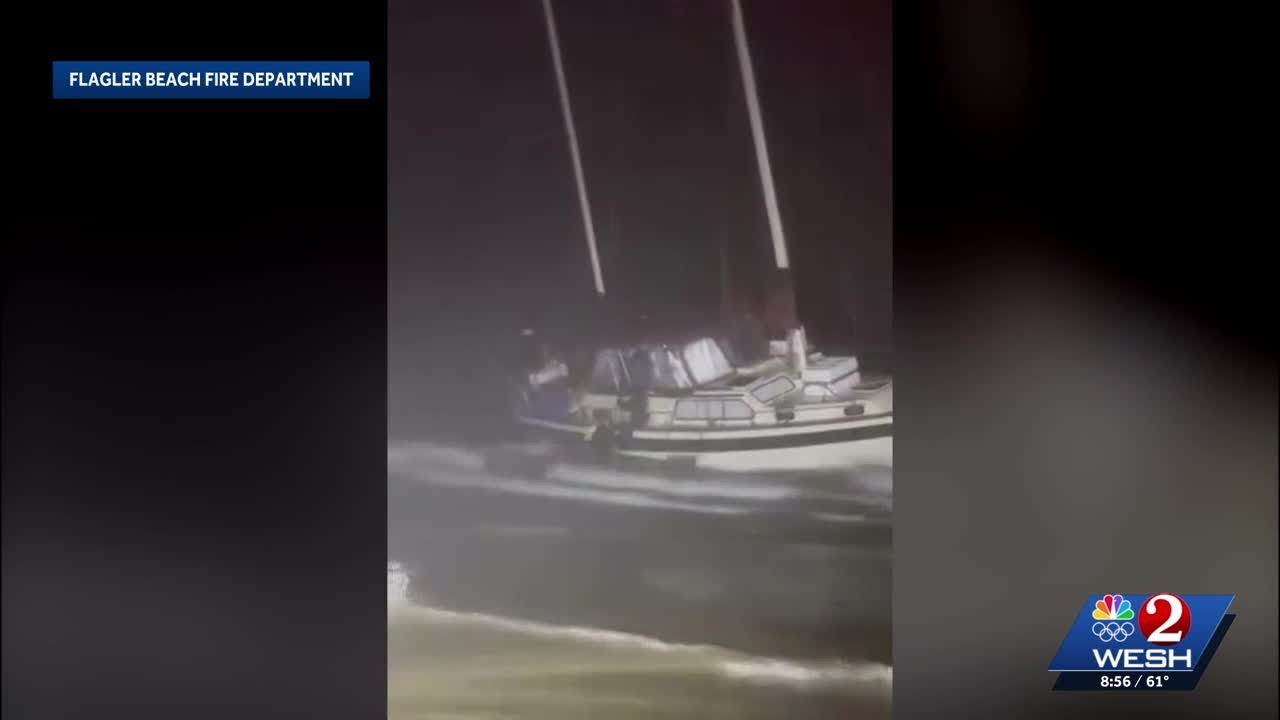 Two adults, one child rescued from capsizing boat off the coast of Flagler Beach