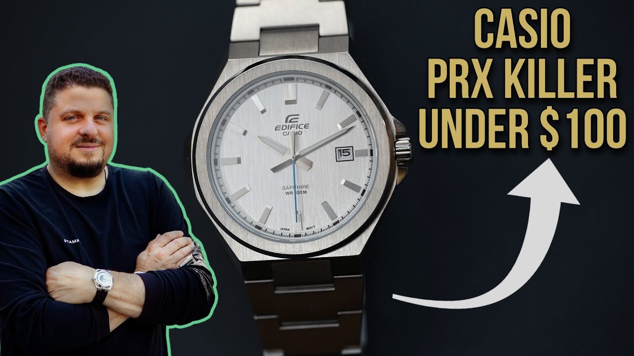 Casio Edifice - Tissot PRX Killer - Сапфировое стекло - EFB-108D-7AV - Отличный браслет - Матовый...