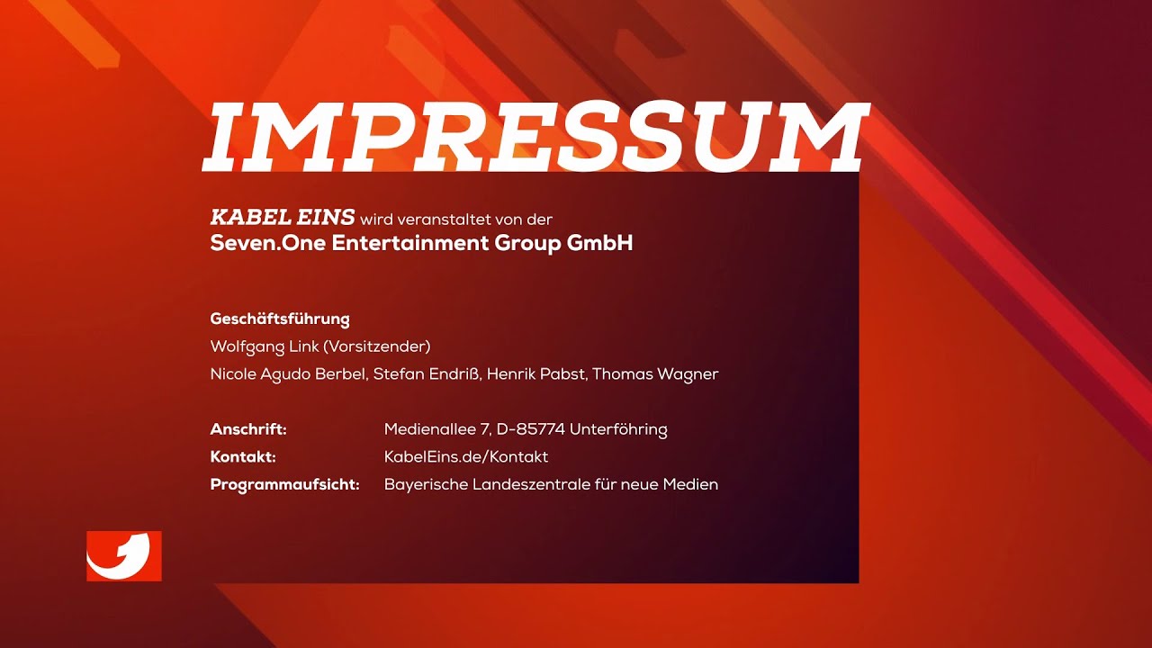 kabel eins HD Continuity + Impressum [März 2022]