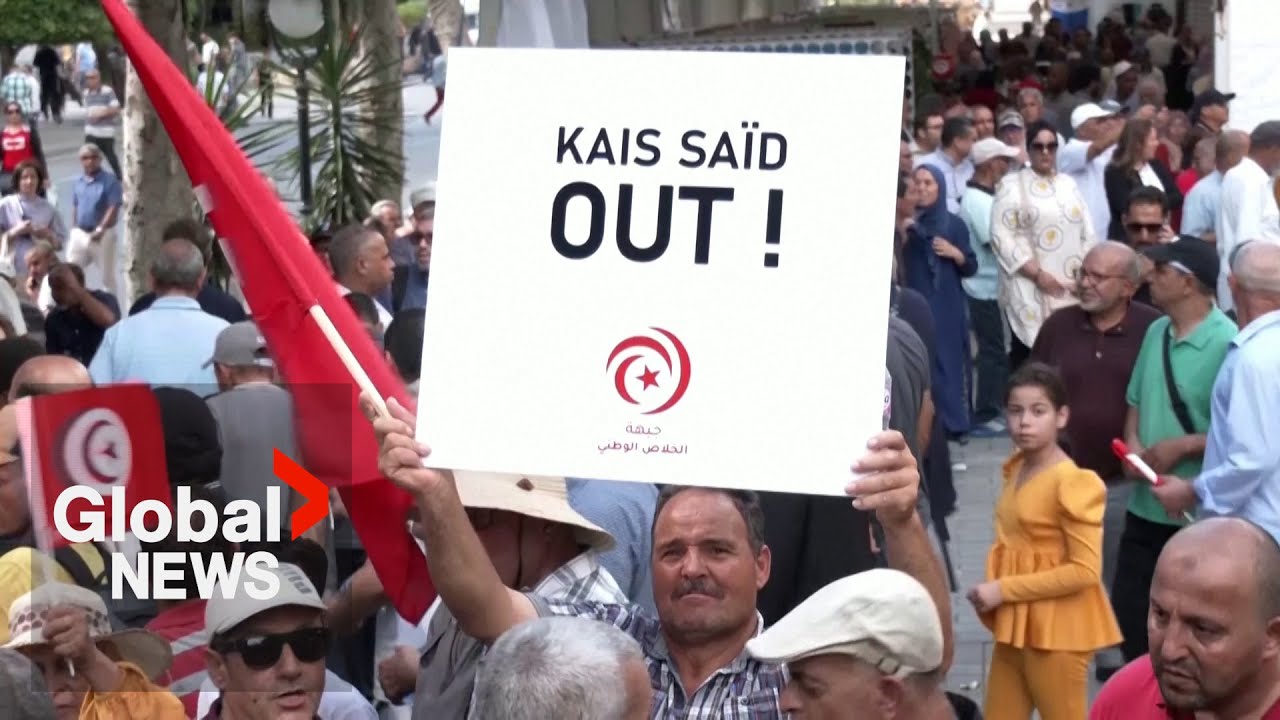 “Tunisia is bleeding”: Thousands from rival parties protest against president