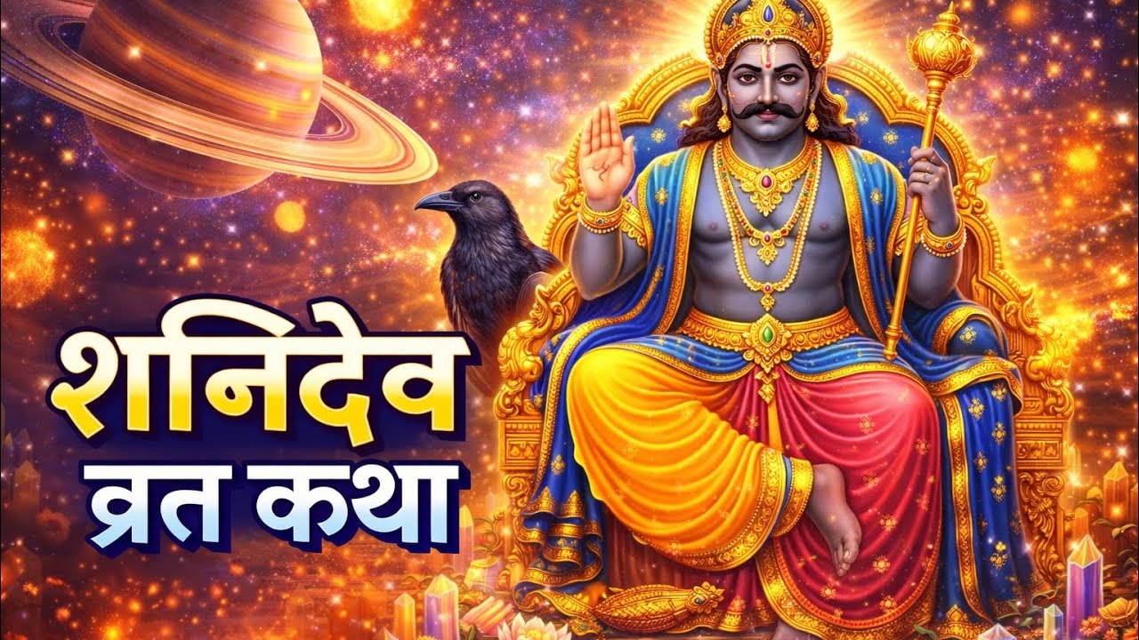 ✨🙏 शनिदेव व्रत कथा 🙏✨🖤 इसे सुनने मात्र से सारे कष्ट दूर हो जाते हैं 🖤