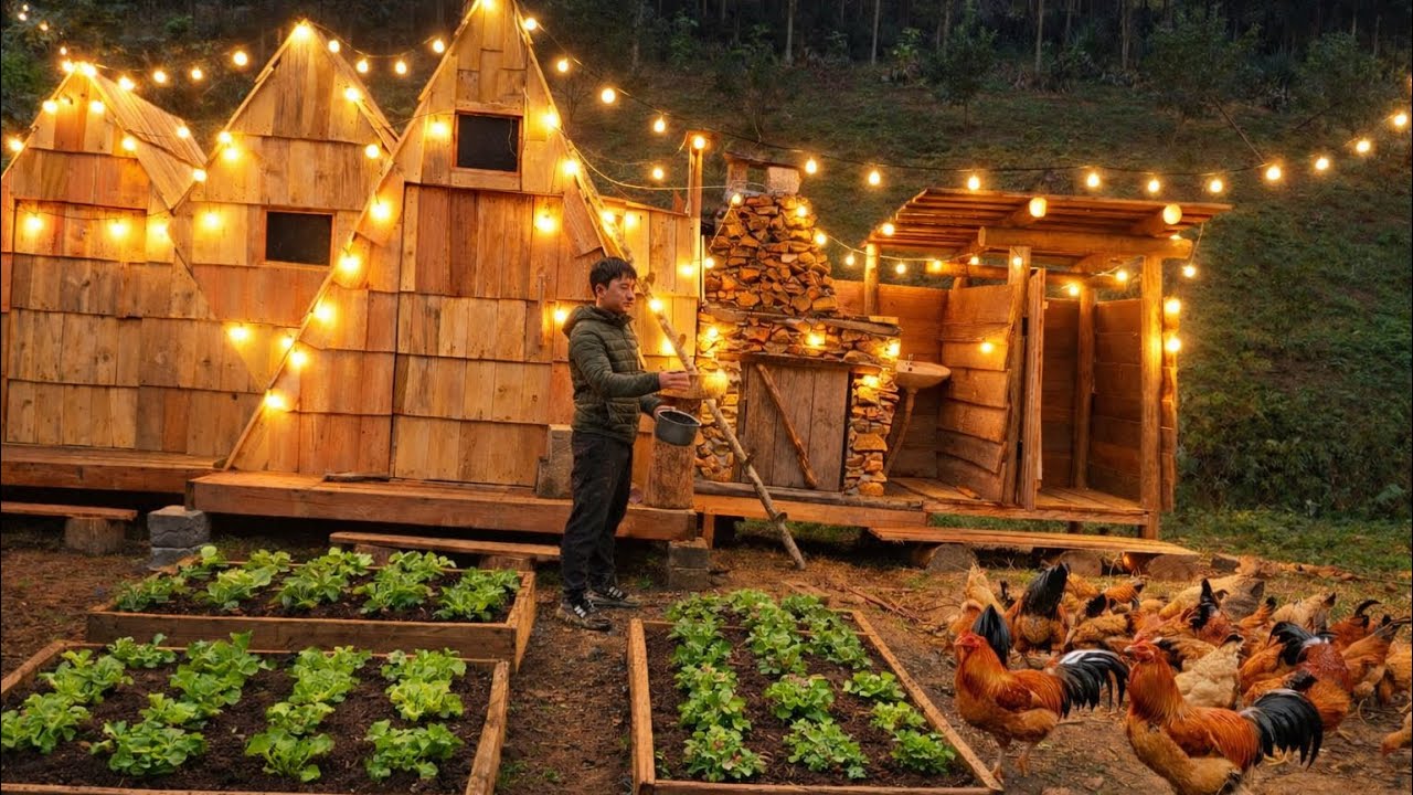 Crazy Young MAN Leaves The City For The woods To Build A Farm Life In The Wild.