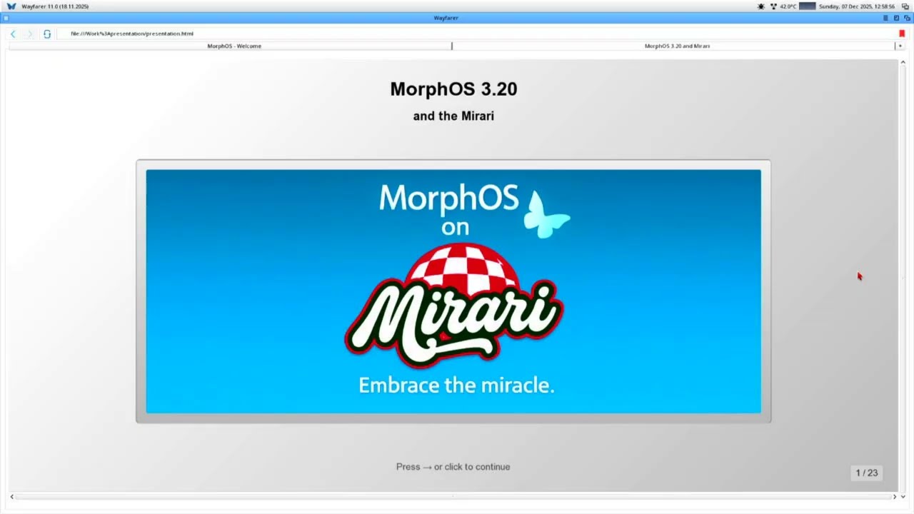 MorphOS 3.20 Presentation at TPUG World Of Commodore 2025