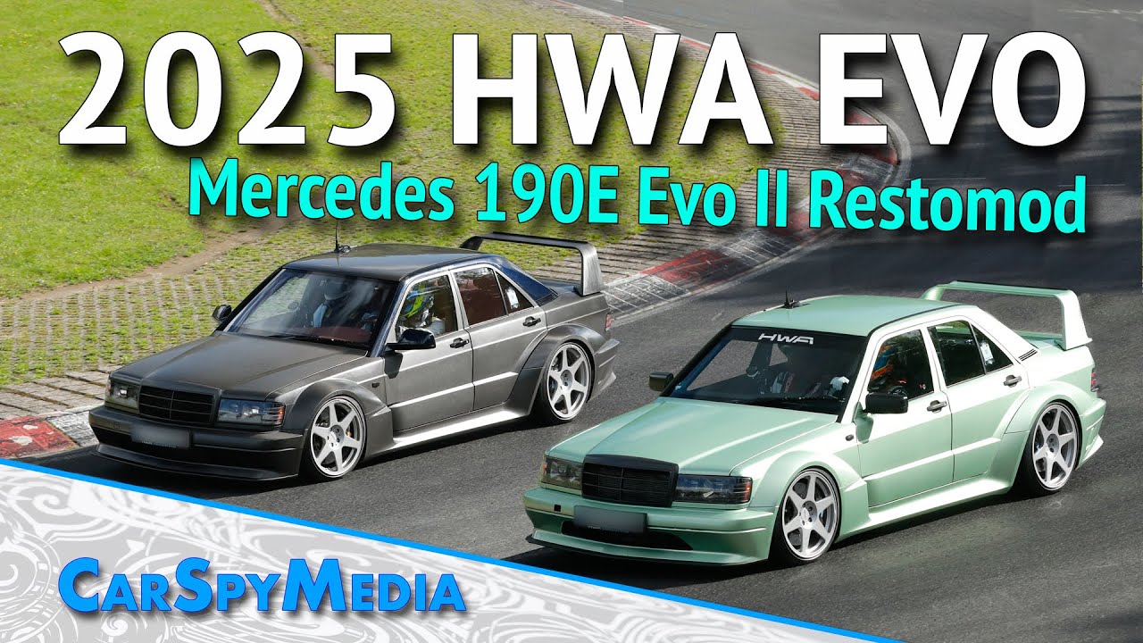 2025 HWA EVO Prototypes Caught Testing At Nürburgring 850.000 € Mercedes 190E 2.5-16 Evo II Restomod