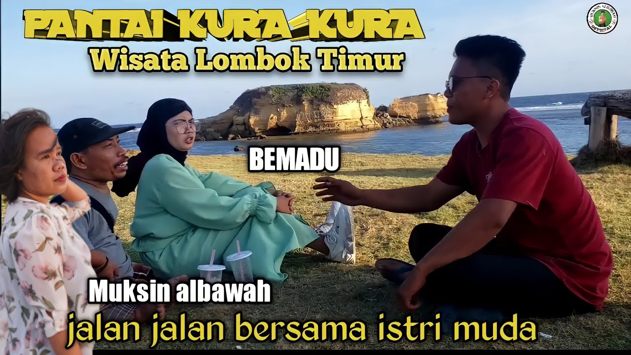 KOMEDI LOMBOK MUKSIN ALBAWAH Jalan Jalan Ke Pantai  Wisata Kura Kura lombok timur
