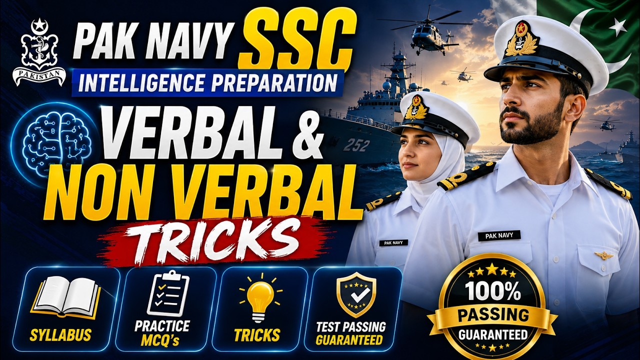 PAK Navy SSC Initial Test Preparation 2026-B | Verbal & Non Verbal Tricks + Practice MCQs
