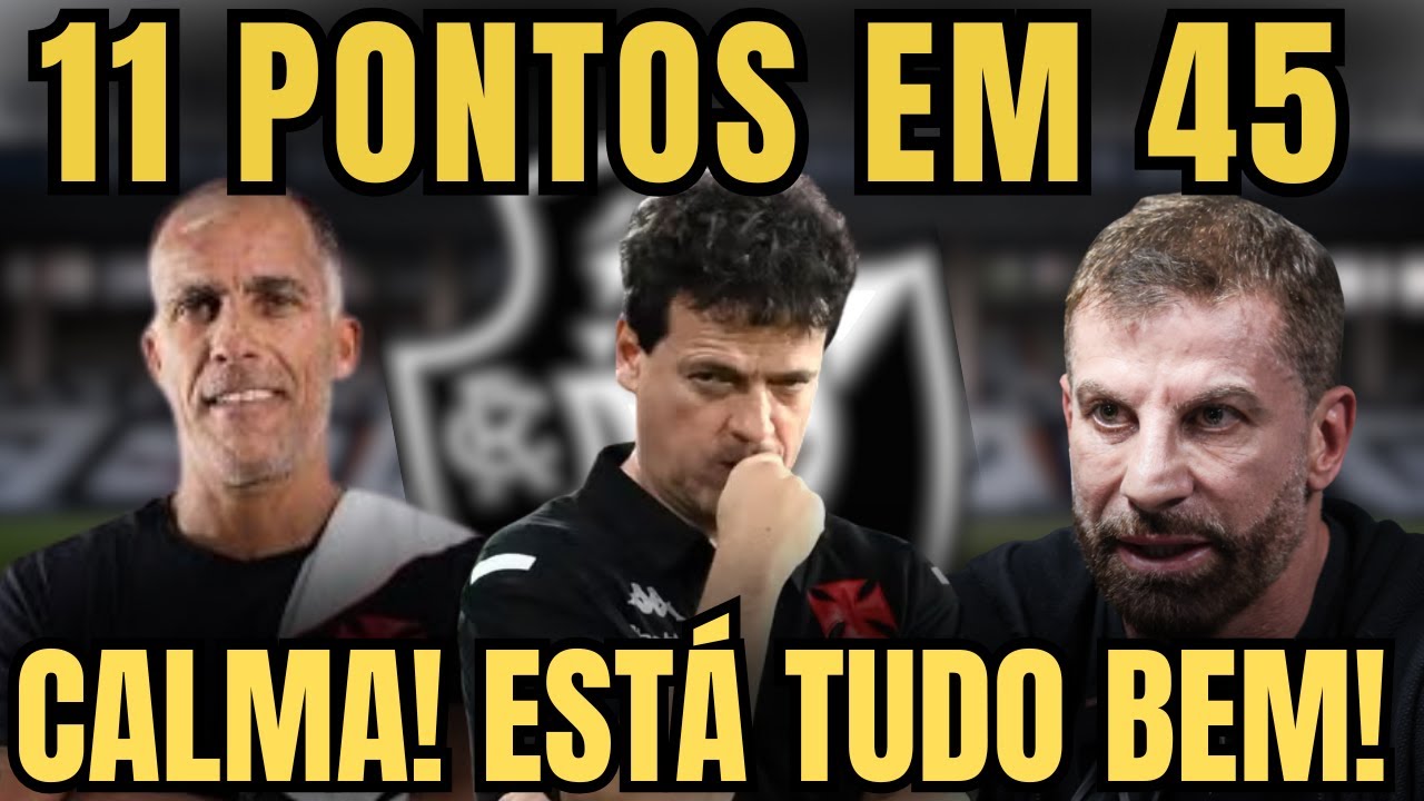 11 pontos em 45: até quando o Vasco vai tratar isso como normal?