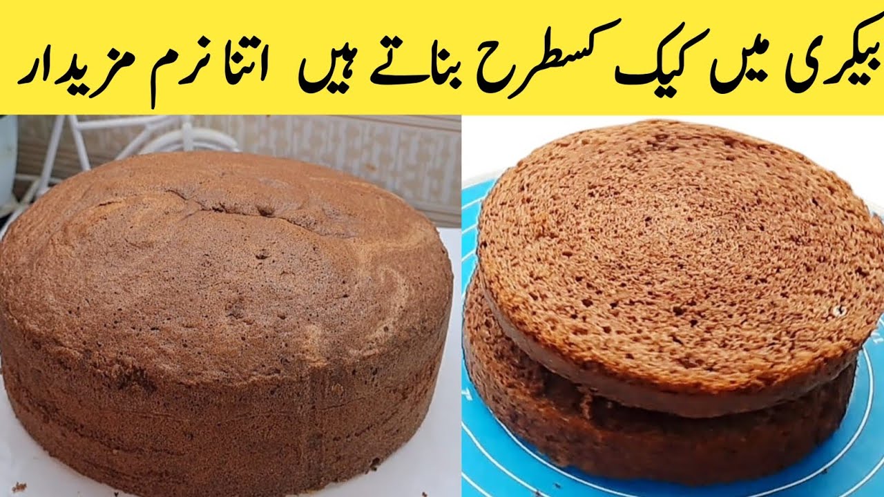1 pound Chocolate Sponge Cake Recipe by pyari ruqaya ka kitchen 