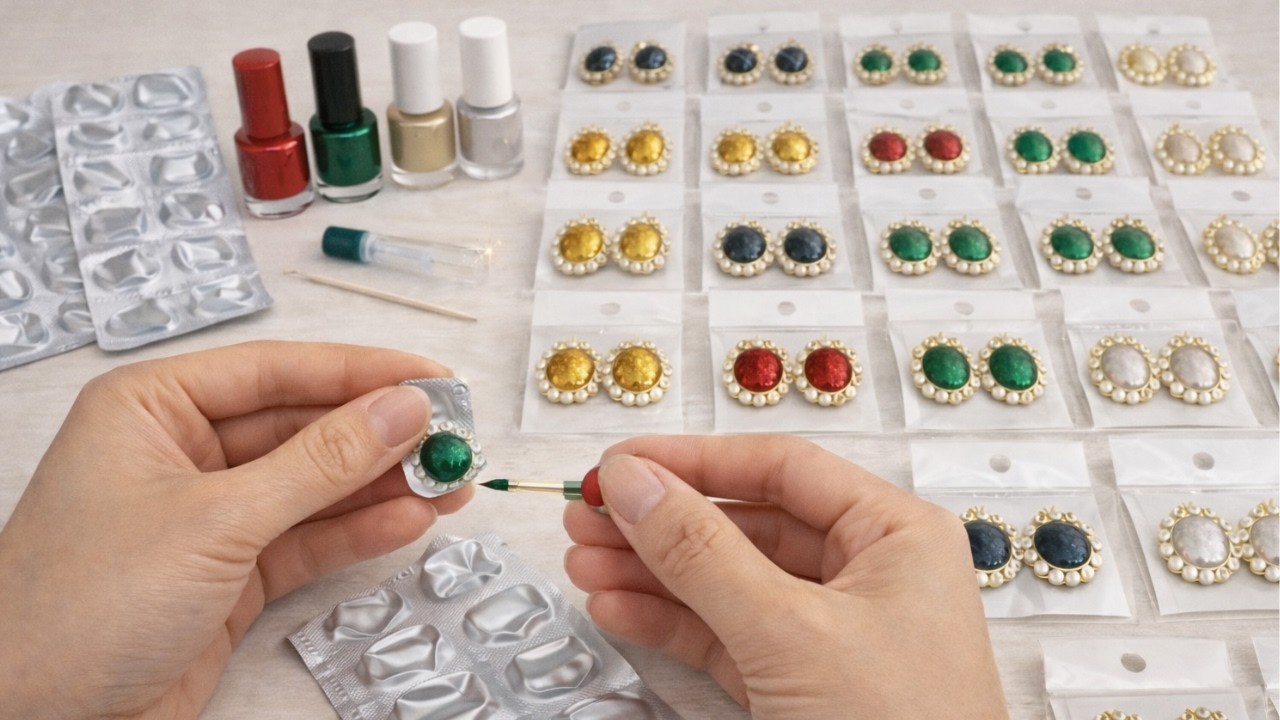 You Won’t Believe These Earrings Are Made From Pill Packets & Nail Paint! 😍 | DIY Jewelry