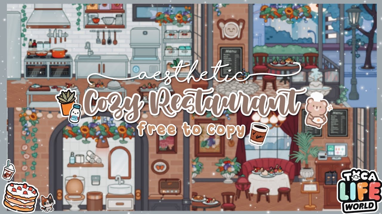 🍜 AESTHETIC COZY RESTAURANT *new pack* ⭐| 💌 ; yumiitxca #tocalifeworld #tocaboca #foryou