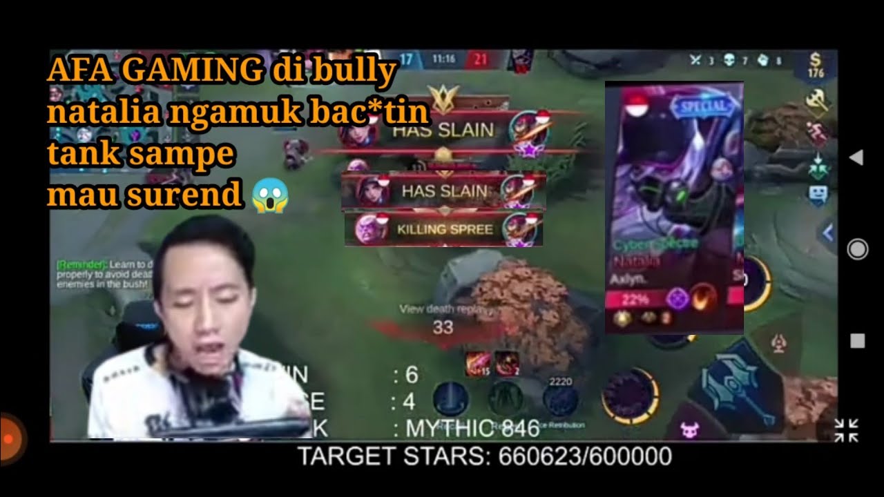 AFA GAMING DI LOCK NATALIA NGAMUK+BAC*TIN TANK SAMPE MAU SUREND 😱😱😱