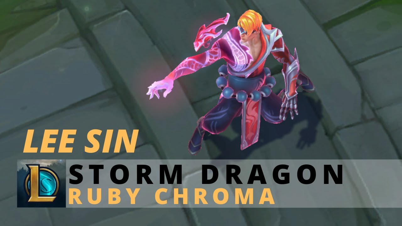 Storm Dragon Lee Sin Ruby Chroma - League Of Legends