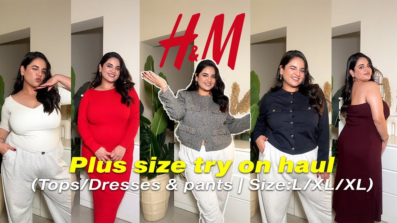 🛍 H&M Plus Size Try-On Haul | Tops, Dresses & Pants (L to XXL) 🛍