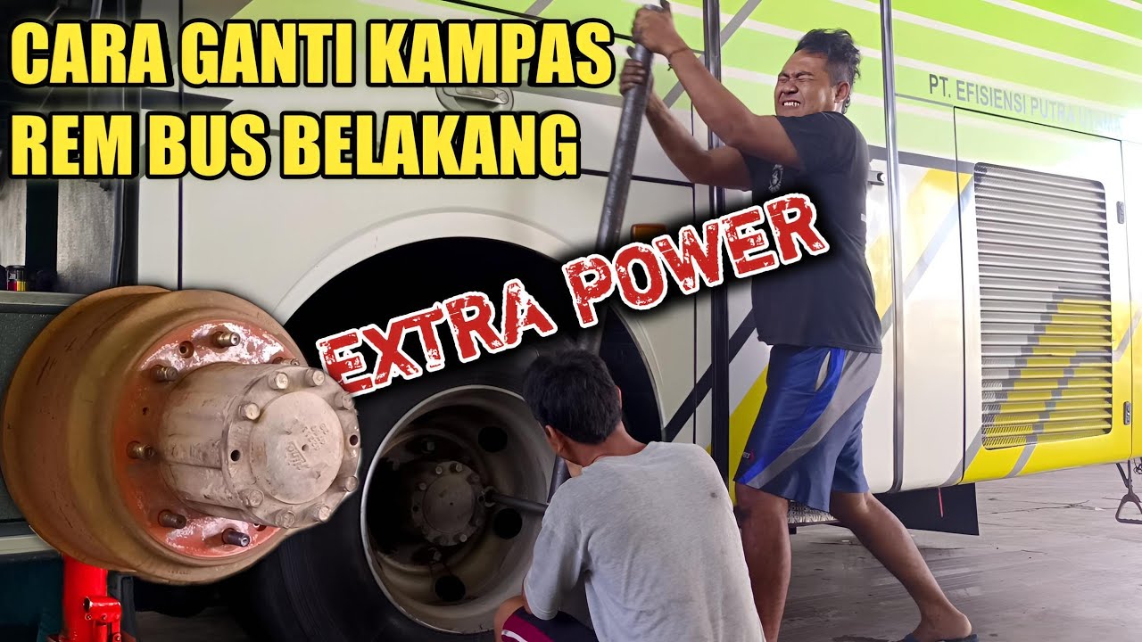 CARA GANTI KAMPAS REM BUS BELAKANG HINO RK8JSKA-NHJ 2020