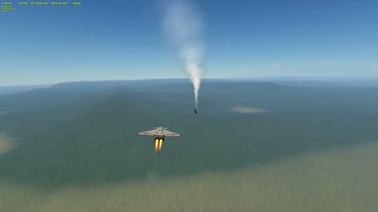 Kerbal Space Program + BD Armory - EF-2000 v. MiG-29