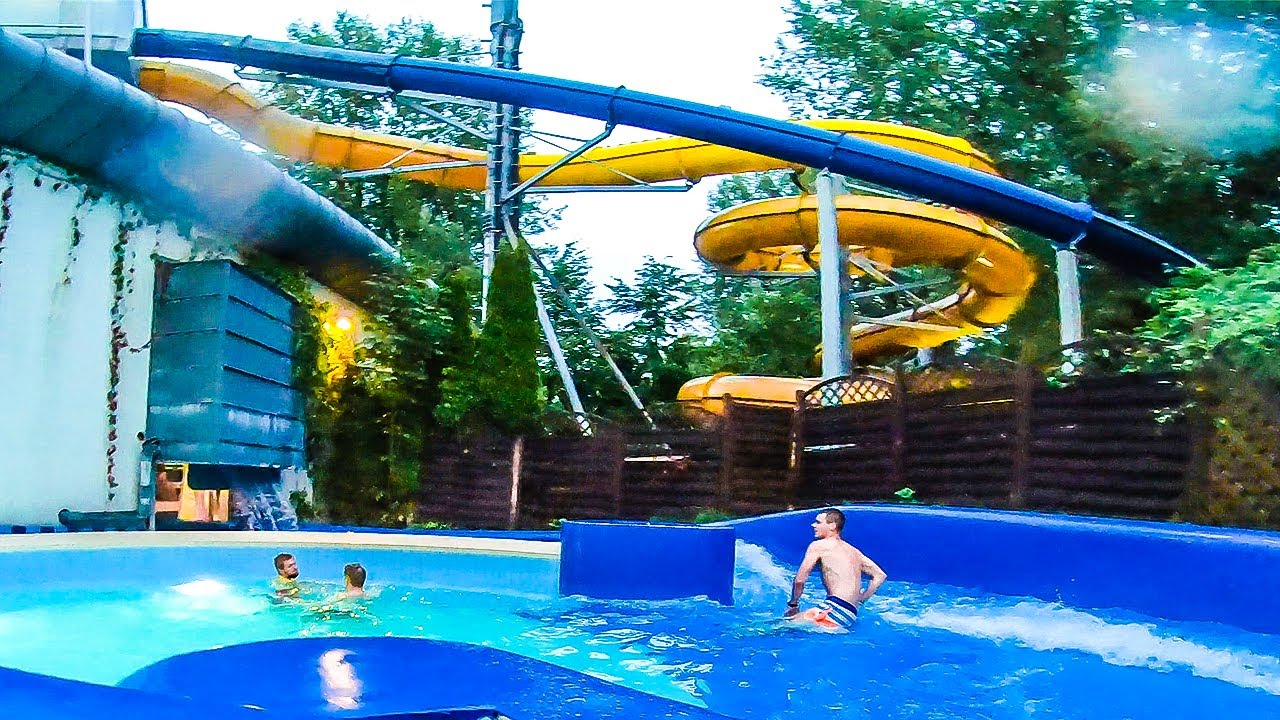 Waterslides at Sopot Aquapark in Poland