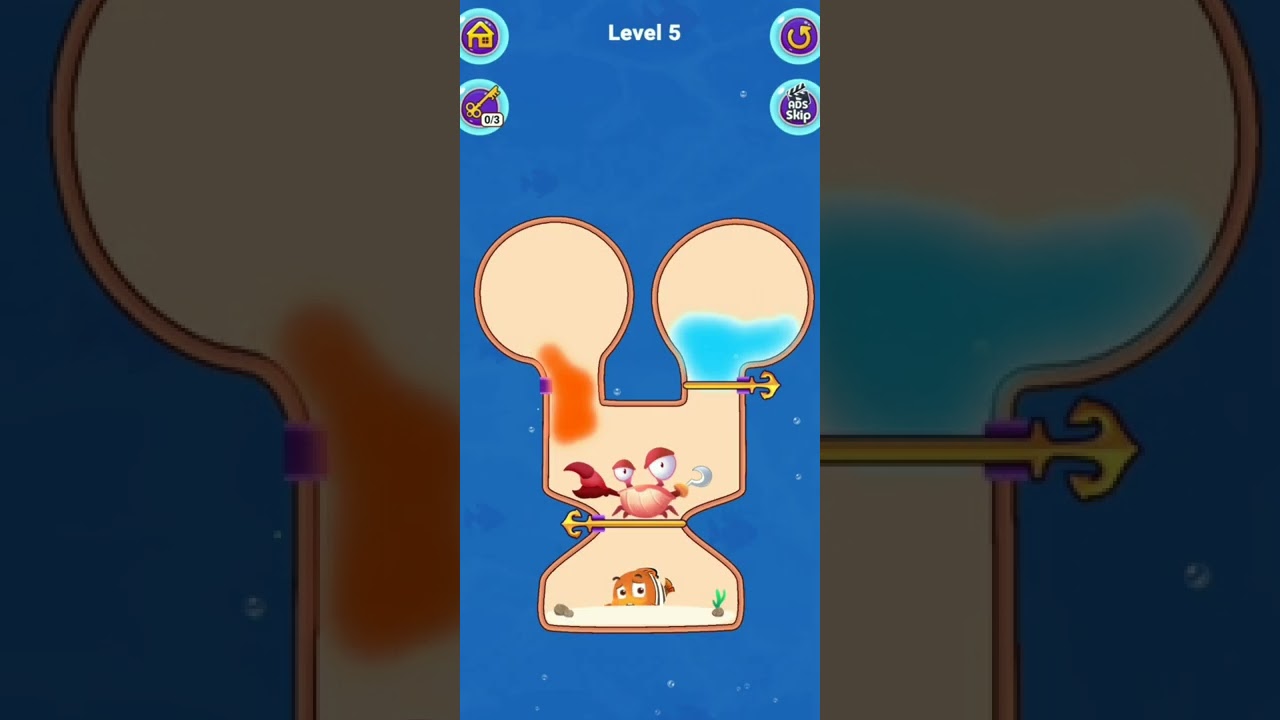 Fish pin game/ fish pin / gameplay / level's 1 - 10