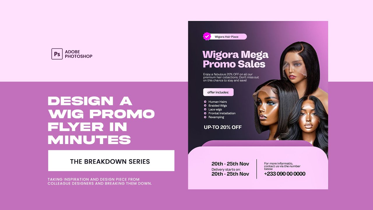 How to Design a Promo Sales Flyer in Photoshop. Adobe Photoshop Tutorial, Flyer design