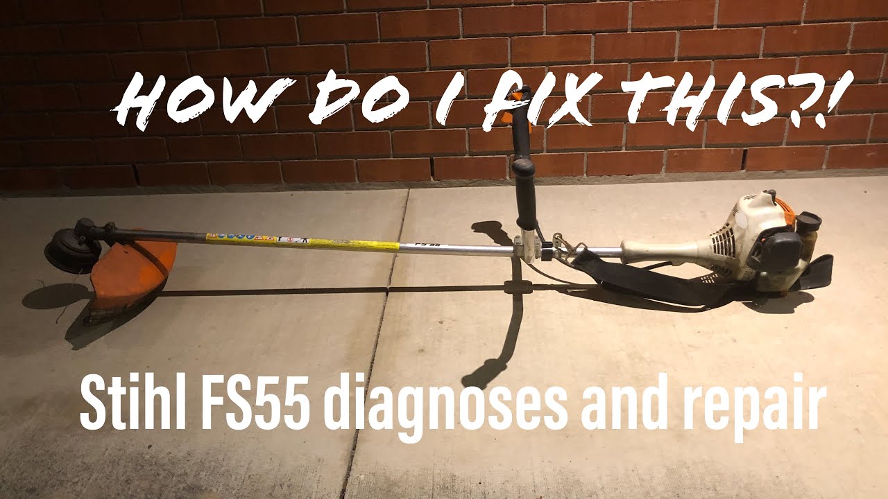 Диагностика и ремонт сломанного (не заводится) бензинового триммера Stihl FS55