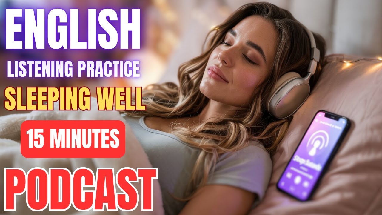 15-Minute English Podcast: Sleep Better Tonight 😴 || Listening Practice + Vocabulary