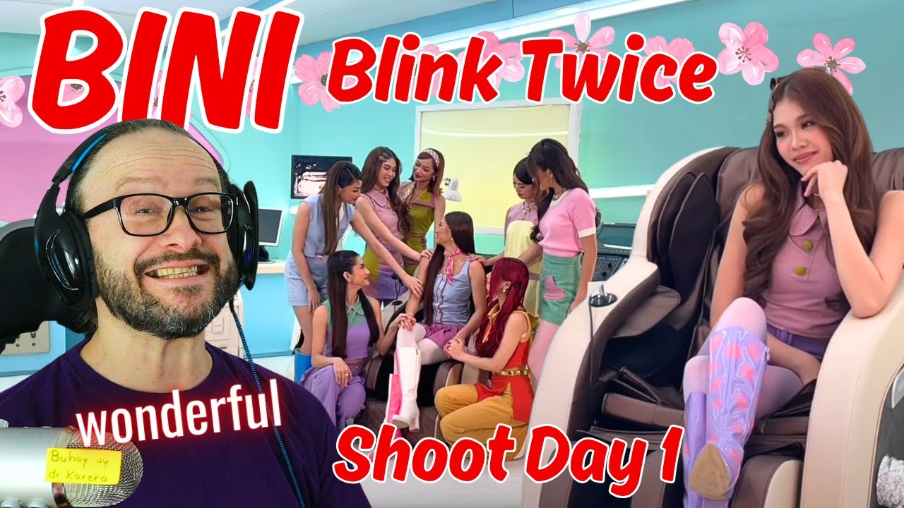 наши бриллианты!!! BINI: Съёмки музыкального клипа «Blink Twice», первый день [За кадром] реакция