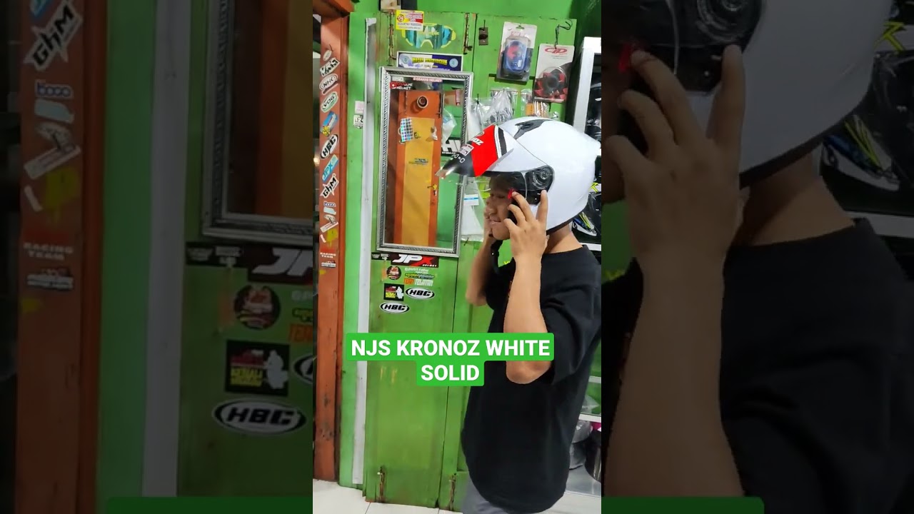 NJS KRONOZ WHITE SOLID PEMBELI PERTAMA #njshelmet #njskronoz #tokohelm #osakhihelmet #klaten