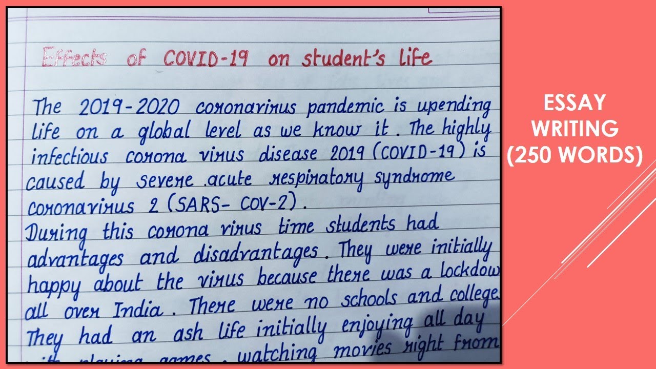 Effect Of Covid-19 On Student's Life (Essay Writing)- 250 words essay for board exams
