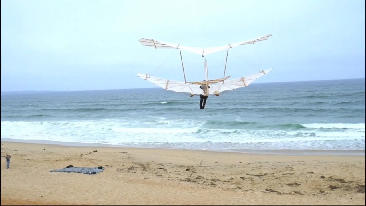 Otto Lilienthal's Large Biplane  - lift, drag, pitching moment and flights